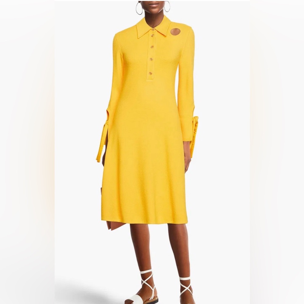 3.1 Phillip Lim Cutout Wool-Blend Midi Shirt Dress SZ XS